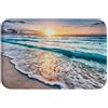 A.Monamour Tappetino per Il Bagno Antiscivolo Assorbente Morbido Tramonto Oceano Mare Blu Onde Dell'Oceano Spiaggia Di Sabbia Natura Paesaggio Stampa Tappeto Tappetini Doccia Cucina Zerbino 40x120cm