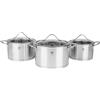 KARL HAUSMANN Set di Pentole Induzione - 3 Pezzi - Batteria di Pentole Acciaio Inox - Scala Interna - Pentola per Induzione, Gas, Elettrica e in Vetroceramica - Riscaldamento e Cottura Uniforme