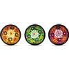 WD Lifestyle - Set Tre Coppette in Ceramica con Decoro a Rilievo Reallizzato a Mano