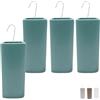 Paluplus Set 4 Evaporatori d'acqua per termosifoni in Ceramica, misura 8x4x19 cm, Umidificatore con motivo PUNTINI e gancio a forma di S -5674 (Verde)
