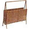 rockible Portariviste, Espositore, Effetto Rattan, Portariviste Multiuso in Filo Metallico, per Cameretta Bambini, Decorazione per La Casa, Stabile