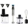 DOMO Set frullatore a immersione 4 in 1 - Ergo Press - Include 4 accessori per miscelatore, frusta, tritatutto, affettatrice a spirale - 800 W