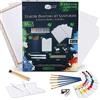 Artina 30 Pezzi Set Pittura Professionale con 12x Colori Acrilici per Dipingere su 5x Tela in Cotone, Pennelli, Spatole, Tavolozza e Accessori - Kit Pittura Acrilica su Tela per Adulti - Santorini
