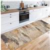 Siunwdiy Tappeto Cucina Passatoia Cucina Antiscivolo e Lavabile Passatoia Antimacchia in Marrone Tappeti Runner Lungo in Gomma 3.2 Metri per la Cucina Soggiorno Camera da Letto,50x320 cm