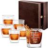 Maverton kit 6 bicchieri in vetro 250 ml - ideali per bourbon whiskey e drink - incisione personalizzata - bicchieri personalizzati - idea compleanno per uomo - pensiero special - Arturo
