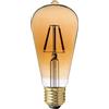 AMARCORDS - Lampadina Led, luce calda 2500K, vetro ambrato tipo edison, E27, 7W