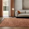 SIMPEX Tappeto in Cotone Terracotta 120x170 cm Lavabile Stile Boho Vintage Kelim Pelo Corto Antiscivolo Morbido Tinta Unita Mélange per Soggiorno Camera Studio Cucina