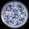 XIALON 10 vecchio cinese blu e bianco porcellana dipinta a mano drago modello decorazione piastra