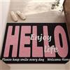Odot Zerbino Antiscivolo, Tappeto Luffa in PVC Interno Esterno, Motivi di Lettere Multicolori Zerbino Ingresso Esterno con Fondo in Gomma, Tappeto Ingresso Lavabile per Terrazza (Nero,60x120cm)