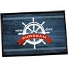Artylicious Personalizzato Barca Zerbino - Ruota navi per barche strette/yacht Tappeto di ancoraggio in legno blu 60 x 40 cm