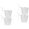 Amosfun 4 Pz Colapasta in Acciaio Inossidabile Colapasta Caldo Colino Per Alimenti a Maglia Fine Spaghetti o Cestini Cestini Per Pentole Calde Riutilizzabili Schiumarola Silver