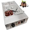 SHZICMY Macchina per fusione di cioccolato, 1000 W, 6 crogioli - 220 V, macchina per fusione di cioccolato, fusione di cioccolato, in acciaio inox, a bagnomaria, pentola per la cottura del latte, crema