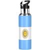 RPLIFE Borraccia sportiva senza BPA, con cannuccia, da 907,2 g, isolata, in acciaio inox, con cannuccia, per palestra, viaggi, scuola, bandiera argentina