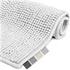 Beautissu Tappeto Bagno Assorbente Doccia 70x100 cm in Pelo Alto Bianco - Tappetino Tappeti Bagno Moderni in Microfibra Antiscivolo BeauMare WR