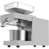 HPDTZ Pressa olio elettrica in acciaio inox, 220 V, 600 W, per olio vegetale, a freddo e a caldo, velocità di estrazione dell'olio fino al 45 percento adatto per arachidi, girasole