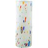 MurArt Vaso in Vetro di Murano da 1000ml Bianco Collezione Tower in Vetro Soffiato a Mano in Lavorazione Artigianale Made in Italy