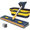 FACULX Clean Mop, mocio in microfibra per la pulizia dei pavimenti, testa rotante a 360 gradi, ideale per pavimenti in legno, laminato, piastrelle e pietra, lavabile e riutilizzabile (secchio