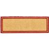 Casa Service SOGLIA Zerbino Cocco Naturale Rettangolare 40x120 cm Fondo Gomma PVC per ingresso Resistente Lavabile Antiscivolo (Red)