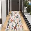 BORKOY Tappeto Corridoio Lungo 2.5 Metro Retrò Rosa con Fantasia Floreale - Tappeto Passatoia Morbido, Antiscivolo e Facilmente Lavabile per Ingresso, Cucina, Camera da Letto 50x250cm
