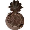 Innbee Piastra per waffle in ghisa a forma di cuore 33 cm barbecue giardino cucina