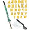 AIMOADO Kit alfabeto a legna, ferri da stiro personalizzati per legno, pelle e altre superfici, goffratura con 26 lettere in ferro alte 1,5 cm
