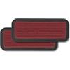 Astra Zerbino per esterni e interni - 25 x 60 cm Set da 2 Linee rosse - Zerbino antiscivolo - Tappeto cattura-sporco molto resistente - Zerbino per gradini