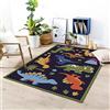 Tappeti Design Tappeto per Bambini Cameretta Morbido Simpatico dinosauro della foresta blu scuro, for Bedroom & Home Decoration&stanza bambini120x160cm
