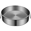 Puupaa Set di teglie rotonde in acciaio inox, 24-32 cm, antiaderenti, vassoio versatile per cottura a vapore per cheesecake, quiche, pizze profonde, forno e congelatore (24 cm)