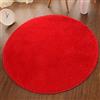 Insun Tappeto Shaggy Tappeto è Monocromatico Rotondo Tappeti A Pelo Lungo Antiscivolo rosso 100cm Diametro