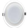 Generico UNIVERSO PANNELLO LED SLIM ROTONDO DA INCASSO CON CORNICE IN VETRO 18W 1800 LUMEN CCT 3000K - 4000K - 6500K