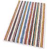 emmevi Tappeto Bagno Camera Scendiletto Puro Cotone Morbido Lavabile A Righe Mod.ASTRID 55X120 BIANCO (A)