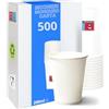 MOHOME 500 Bicchieri Carta 200 ml Monouso Bicchiere Bianco Compostabili Biodegradabili Bevande Calde Acqua Tè Tisana Cappuccino Caffè Eventi