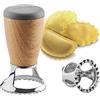 Pedrini Taglia Ravioli 2 in 1, con Contenitore, Tondo Grande e Piccolo