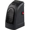 MMCYL Mini riscaldatore 400W ventilatore Elettrico sistema di controllo intelligente e display digitale LED, soffiatore Riscaldatore elettrico interno (nero-1)