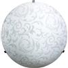 e-energy Plafoniera 1xE27 Ganci Cromo Vetro Lastra Bianco Decorato Damasco E-Energy Michela