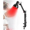 KOLHGNSE Lampada a LED rossa, 150 W, a infrarossi, con supporto, per terapia della luce a infrarossi, 360°