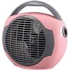 Virsus Termoventilatore Sun portatile 1000-2000 watt 2848, misura 24x14x21 cm, basso consumo, 2 livelli di potenza, scaldino elettrico scaldabagno con funzione Caldo e Freddo, Vari Colori (rosa)