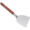 Tomotato Spatola per Barbecue, Spatola per Grill in Acciaio Inossidabile con Manico in Legno, Spatola per Hamburger Bistecca per Grigliare, Cucinare, Griglia per Barbecue(120mm)