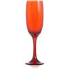 Pasabahce set 6 calici flute imperial in vetro rosso cl 21
