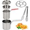 BlyeMichdi Pentolino Friggitrice con Cestello in Acciaio Inox, Mini Pentola per Friggere, Pentola Frittura Capacità Grande 1.2L, Barattolo Contenitore Colino Olio per Friggere Grasso Cucina Conservare