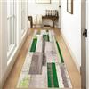 Siunwdiy Tappeto Moderno Erba verde Tappeto Corridoio 1.20 metri Antiscivolo Lavabile lungo Tappeto Passatoia Camera Lavabile Tappeto Per Cucina Soggiorno Bagno, Verde, 50x120cm