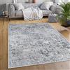Paco Home Tappeto Salotto Moderno Soggiorno Tessuto Liscio Moderno Persiano Marocco Motivo Ornamenti Vintage Lavabile, Dimensione:80x150 cm, Colore:Grigio 3