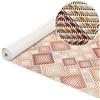 ANRO Tappetino da bagno in schiuma morbida, antiscivolo, motivo patchwork, 300 x 65 cm, colore beige marrone
