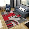 ZURBAQD Tappeto rosso moderno geometrico, tappeti astratti per interni per soggiorno, tappeto stampato per la casa, per soggiorno, camera da letto, tavolo da pranzo, ingresso (Colore: Rosso, Dimensioni: 160 x