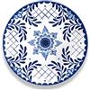 Emporio Zani Touch Mel Emporio Zani SANTORINI piatti piani set 2pz 100% melamina colore bianco/blu