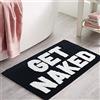 Woamoy Get Naked Tappeto da bagno Tappeto da bagno antiscivolo, assorbente, divertente decorazione da bagno, multicolore per vasca e doccia, lavabile in lavatrice (bianco, 50 x 80 cm)
