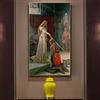 Dass Il famoso pittore inglese Edmund Blair Leighton Accolade Poster Stampa su tela Wall Art Canvas Painting, per la decorazione del soggiorno Nessuna cornice (Size : 50x90cm unframed)