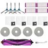 C-U EUREKA Kit di Accessori per J15 Pro Ultra Robot Aspirapolvere Lavatrice, 4 Spazzola Laterale, 4 Mozzi, 1 Spazzola a Rullo, 4 Filtro HEPA, 4 Sacchetto di Polvere, Bianco, 1brush