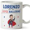 Mugffins Tazza Personalizzata in ceramica per BALLERINO uomo 11 oz / 350 ml - In italiano - Sei Super! - Idea regalo per compleanno, anniversario, natale, laurea