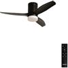 CREATE / WINDCALM S/Ventilatore da soffitto con luce nero telecomando / 40W, Silenzioso, ABS, Ø112 cm, 6 velocità, 3 temperature di luce, timer, funzione estate-inverno